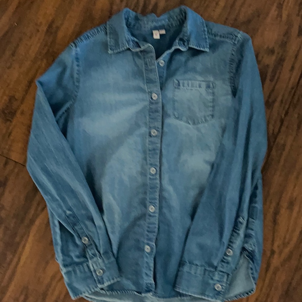 SO Girl’s Button-up Jean Shirt
